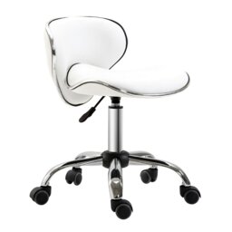 Rackhams Office Chair Beauty Salon Rolling Technician Stool Chair - Black - PU, Sponge - thumbnail 6