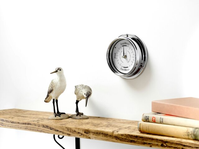 Rackhams Handmade Tide Clock In Chrome With Stunning White Dial - image 1