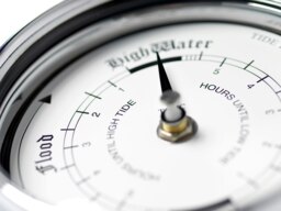 Rackhams Handmade Tide Clock In Chrome With Stunning White Dial - thumbnail 3