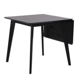 Rackhams Roxby Extending Dining Table 80-120cm in Black - Black - No - Black - thumbnail 3