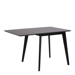 Rackhams Roxby Extending Dining Table 80-120cm in Black - Black - No - Black - thumbnail 4