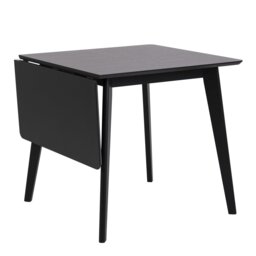 Rackhams Roxby Extending Dining Table 80-120cm in Black - Black - No - Black - thumbnail 1