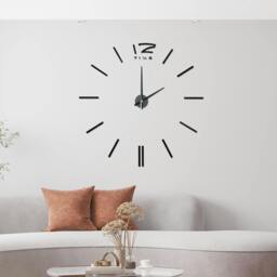 Rackhams WC2046 - Black 3D Giant Wall Clock - thumbnail 1