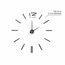 Rackhams WC2046 - Black 3D Giant Wall Clock - thumbnail 6
