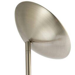 Rackhams Modern LED Uplighter Metal Floor Lamp in Satin Nickel with Memory Dimmer Button - thumbnail 3