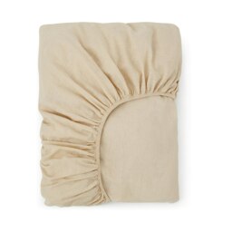 Rackhams Touch of Linen Fitted Sheet - King - Sky Blue - thumbnail 3