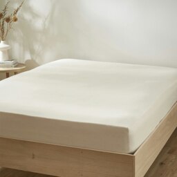 Rackhams Touch of Linen Fitted Sheet - King - Sky Blue - thumbnail 6