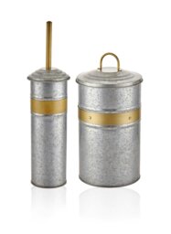 Rackhams Galvin Collection Waste Bin And Toilet Brush Set - thumbnail 1
