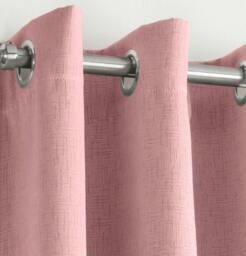 "Rackhams Blush Plain Textured Thermal Room Darkening Energy Saving Pair of Curtains For Bedroom & Living Room - 66"" (168cm) Width x 90"" (229cm) Drop" - thumbnail 2
