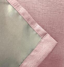 "Rackhams Blush Plain Textured Thermal Room Darkening Energy Saving Pair of Curtains For Bedroom & Living Room - 66"" (168cm) Width x 90"" (229cm) Drop" - thumbnail 4