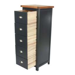 Rackhams Dunkeld 5-Drawer Narrow Chest of Drawers - midnight blue - thumbnail 6