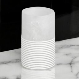 Rackhams Bianco Frost Onyx White Striped Tumbler