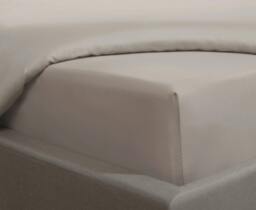 Rackhams Luxurious 300 Thread Count 100% Cotton Sateen Anti-Allergy Fitted Sheet with Pillowcase Pair - Mink - Single (90cm x 190cm) + 25cm Deep - thumbnail 4