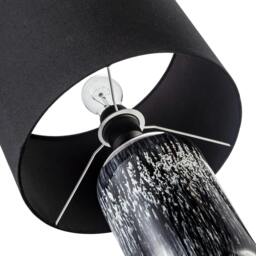 Rackhams Modern Black and White Marble Drip Snowflake Glass Lamp with Shade - thumbnail 5