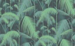 "Rackhams Palm Jungle Wallpaper Lampshade with Gold Lining - Ceiling Pendant / Arc Lamp - 60cm Diameter x 30cm Height / (24"" x 12"")" - thumbnail 5
