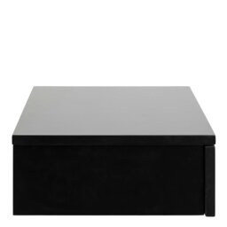 Rackhams Avignon Square Bedside Table with 1 Drawer in Black - Black - Manufactured wood - 1 - thumbnail 3