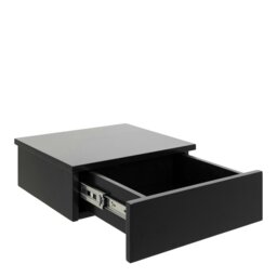 Rackhams Avignon Square Bedside Table with 1 Drawer in Black - Black - Manufactured wood - 1 - thumbnail 4