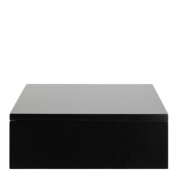 Rackhams Avignon Square Bedside Table with 1 Drawer in Black - Black - Manufactured wood - 1 - thumbnail 2
