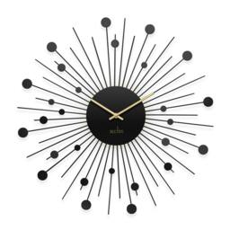 Rackhams Brielle Large Wall Clock Starburst / Sunburst Quartz Painted Metal Frame 50cm - Brass