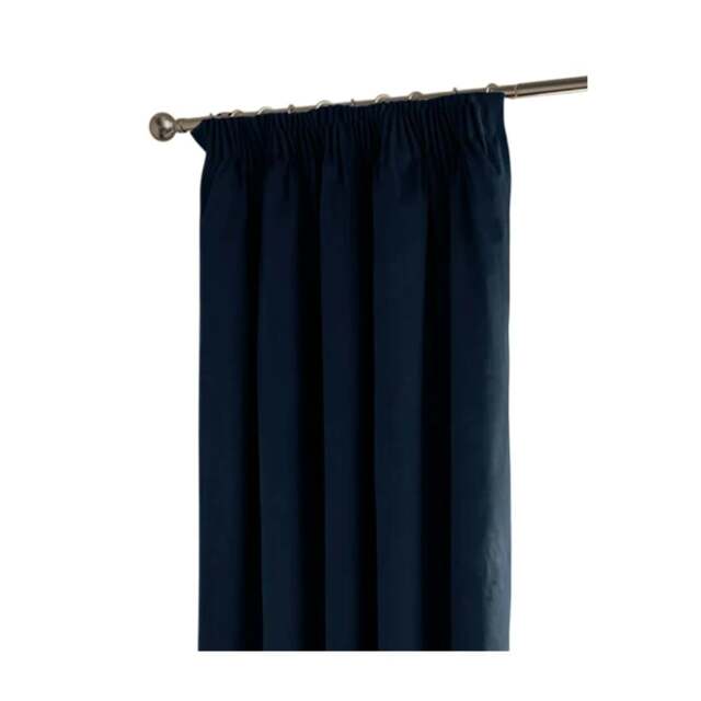 Rackhams Ultimate Velvet Pencil Pleat Curtains - Royal Blue - 117cm x 137cm - Royal Blue - 100% Polyester - image 1