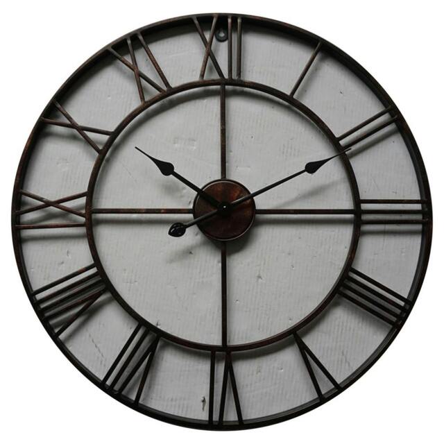 Rackhams Skeleton Wall Clock - Bronze - One Size - Bronze - 100% Mixed