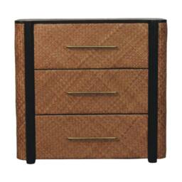 Rackhams Solid Wood Havana Weave 3 Drawer Chest - thumbnail 2