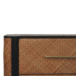 Rackhams Solid Wood Havana Weave 3 Drawer Chest - thumbnail 4