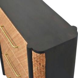 Rackhams Solid Wood Havana Weave 3 Drawer Chest - thumbnail 5