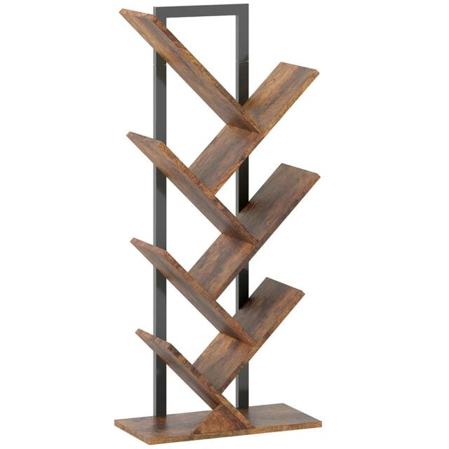 Rackhams Six-Section Tree Bookcase - Wood-Effect