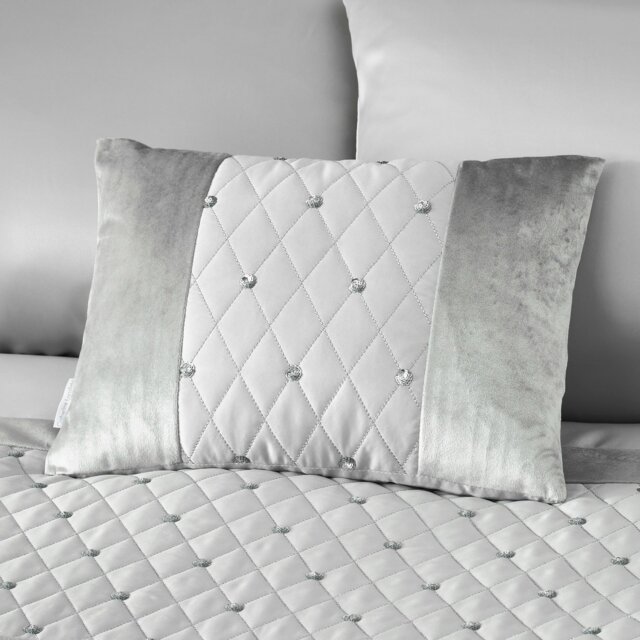 Rackhams Sequin Cluster Cushion - Silver Grey - image 1