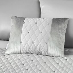 Rackhams Sequin Cluster Cushion - Silver Grey