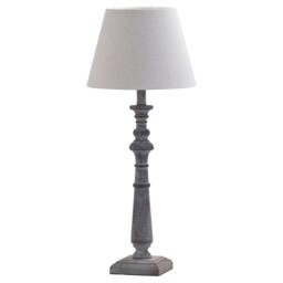 Rackhams Incia Column Table Lamp (UK Plug) - Brown/White - One Size - Brown/White - 100% Mixed