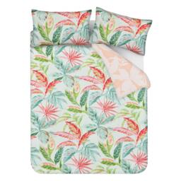 Rackhams Luxury Super Soft Reversible Exotic Palms Duvet Cover with Pillowcase - Double (200cm x 200cm) - thumbnail 4
