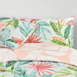 Rackhams Luxury Super Soft Reversible Exotic Palms Duvet Cover with Pillowcase - Double (200cm x 200cm) - thumbnail 6