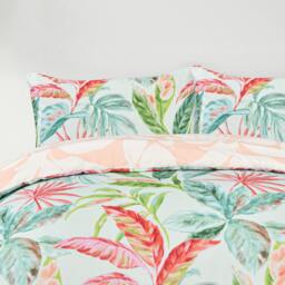 Rackhams Luxury Super Soft Reversible Exotic Palms Duvet Cover with Pillowcase - Double (200cm x 200cm) - thumbnail 5