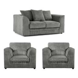 Rackhams Luxor Jumbo Cord 2 Seater and 2 x Armchairs - Scatter Back - Teal - thumbnail 3