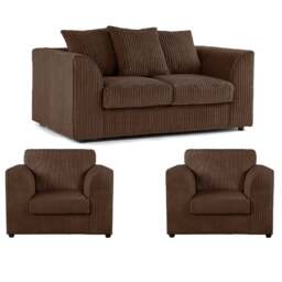 Rackhams Luxor Jumbo Cord 2 Seater and 2 x Armchairs - Scatter Back - Teal - thumbnail 2
