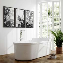 Rackhams Bathroom Wall Prints - Set of 3 Botanical Wall art Prints - 20 x 30 in / 50 x 76 cm - Matte Museum Quality Art Paper 290 gsm - Black Frame - thumbnail 4