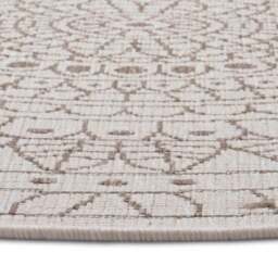 Rackhams Porto Round Reversible Beige Rug Indoor-Outdoor - Ø 240 cm - thumbnail 4
