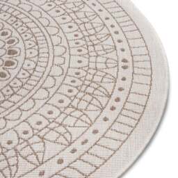 Rackhams Porto Round Reversible Beige Rug Indoor-Outdoor - Ø 240 cm - thumbnail 3