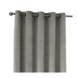 Rackhams Neptune Velvet Eyelet Curtains - Silver - 229cm x 229cm - Silver - 100% Polyester - thumbnail 2