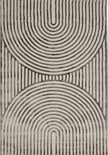 Rackhams Zeo Deco Arcs Natural Rug – Soft 3D Texture - 120X170 cm - image 1
