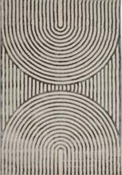 Rackhams Zeo Deco Arcs Natural Rug – Soft 3D Texture - 120X170 cm - thumbnail 1