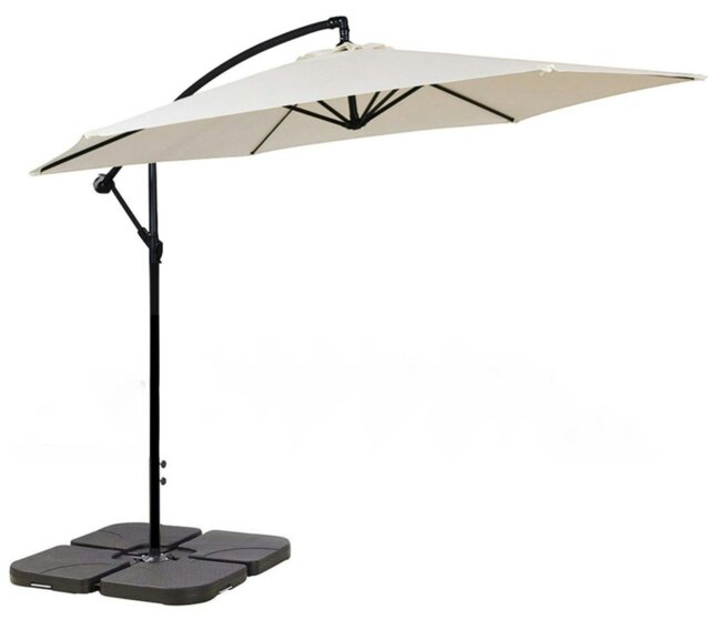 Rackhams Cantilever Garden Parasol - Ivory - image 1