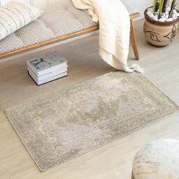 Rackhams Lillian-Washable Orange Brown Traditional Vintage Boho Rug - 200cm_diameter - thumbnail 6