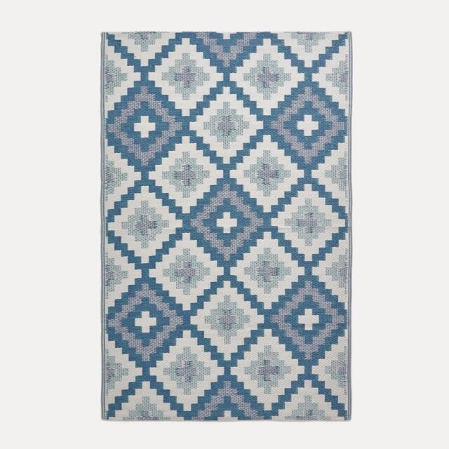Rackhams Outdoor Rug Luxury Waterproof Reversible Recycled, For Garden, Mia Aztec - 180 x 270 cm - image 1