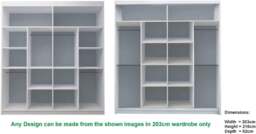 Rackhams Stylish Bedroom Sliding Wardrobe - comes in White/Grey/Black/Oak and Width 120cm/150cm/180cm/203cm/250cm - 180cm - White - Modern - thumbnail 6