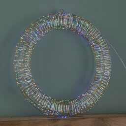 Rackhams 45cm Light up Christmas Wreath with 960 Multi-Coloured LEDs - thumbnail 4
