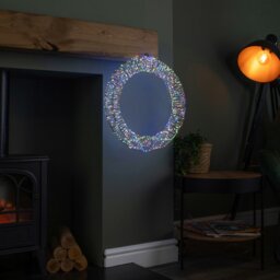 Rackhams 45cm Light up Christmas Wreath with 960 Multi-Coloured LEDs - thumbnail 3