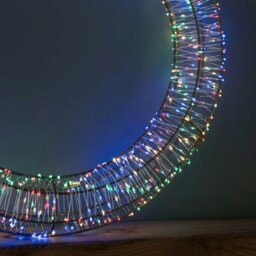 Rackhams 45cm Light up Christmas Wreath with 960 Multi-Coloured LEDs - thumbnail 6